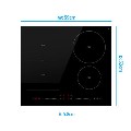 electriQ 60cm 4 Zone Induction Hob with Flex Zone