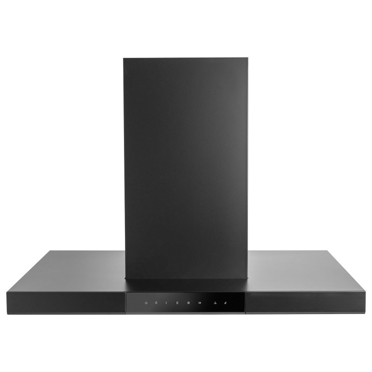 electriQ 90cm Island Hood with Hob to Hood Connection – Black