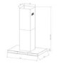 electriQ 90cm Slimline Island Hood - Stainless Steel