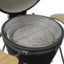 Refurbished Boss Grill King Egg - 27 Inch Ceramic Kamado Style Charcoal Smoker BBQ Grill