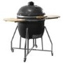 Refurbished Boss Grill King Egg - 27 Inch Ceramic Kamado Style Charcoal Smoker BBQ Grill