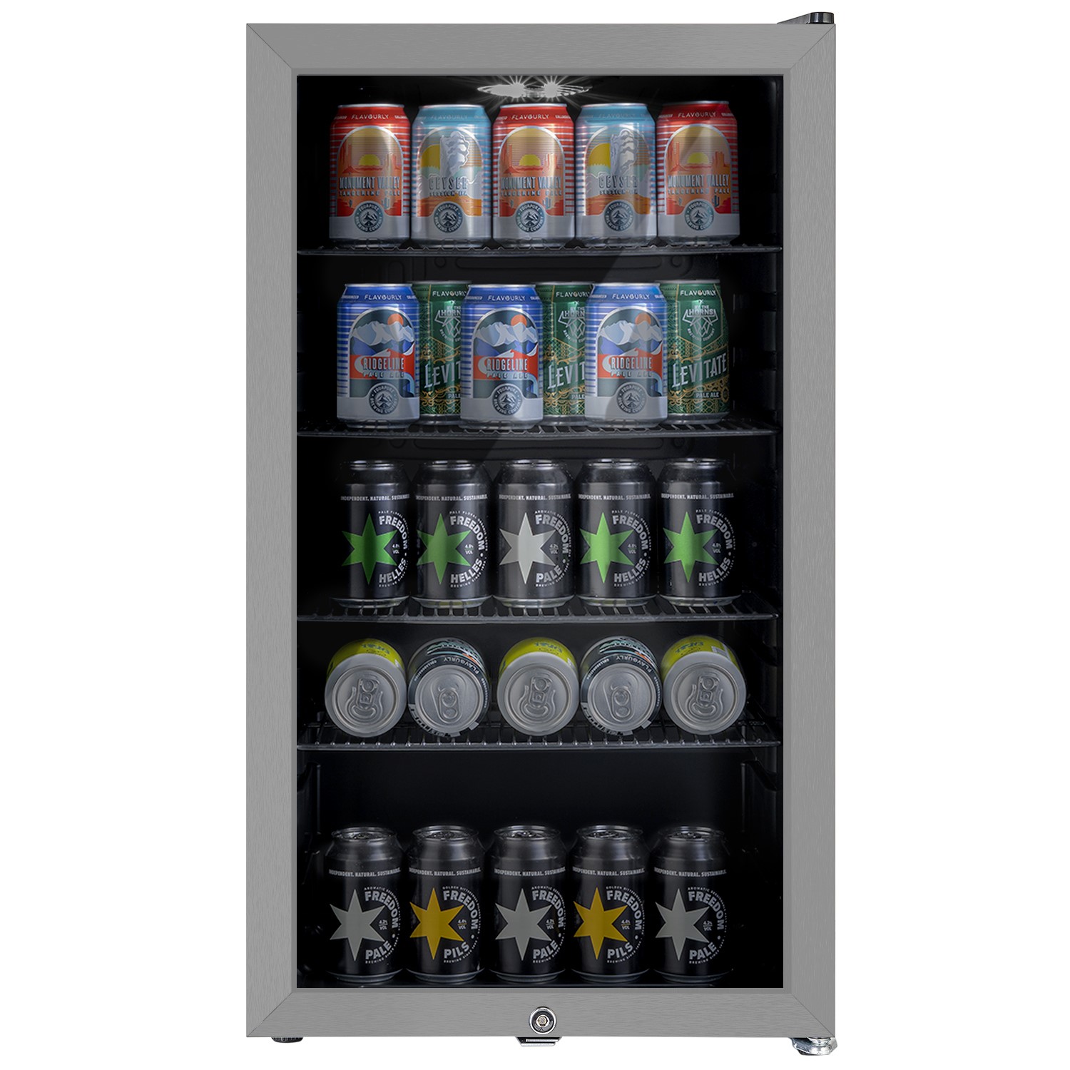 Refurbished electriQ eiQLDFSS 98 Litre Drinks Fridge Stainless Steel