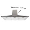 electriQ 90cm Traditional Stainless Steel Chimney Cooker Hood - 5 Year warranty