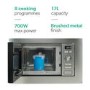 Refurbished electriQ eiQMOBI17 Built In 17L 700W Microwave Stainless Steel 