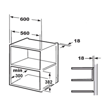 electriQ Built-In 700W Microwave - Stainless Steel