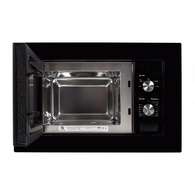 GRADE A1 - electriQ 20L Built in Standard Solo Microwave in Black