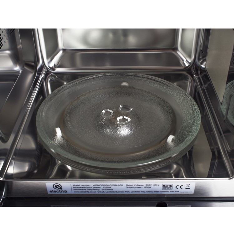 GRADE A1 - electriQ 20L Built in Standard Solo Microwave in Black