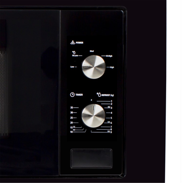 GRADE A1 - electriQ 20L Built in Standard Solo Microwave in Black