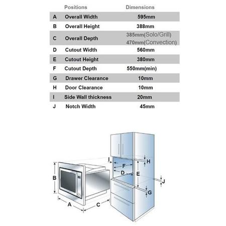 electriQ Built-In 900W Microwave - Black
