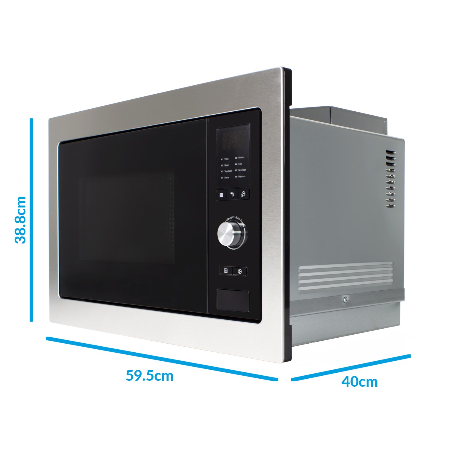 GRADE A3 electriQ 25L 900W Builtin Digital Microwave Stainless