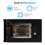 electriQ Built-In Microwave with Grill - Black