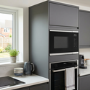 electriQ 25L Built-In Microwave with Grill - Black Glass and Stainless Steel