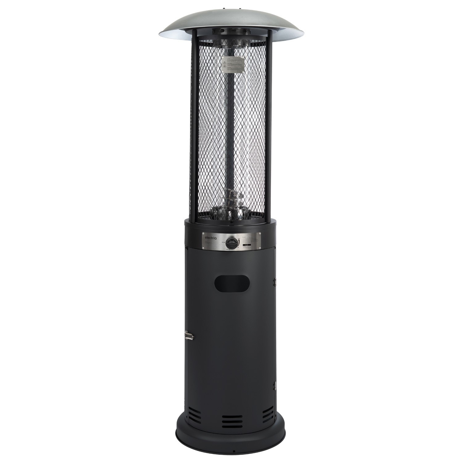 Outdoor Freestanding Gas Patio Heater In Black with Free Cover