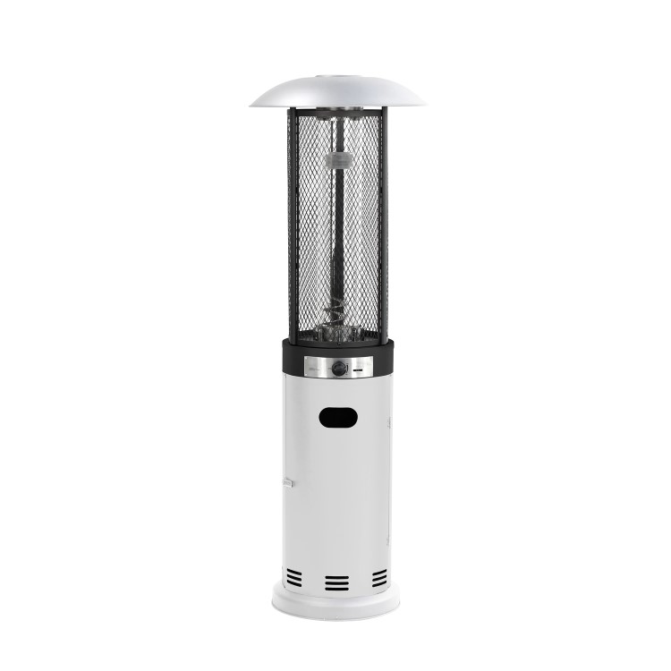 electriQ Outdoor Freestanding Gas Patio Heater - White