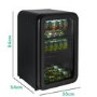 electriQ 115 Litre Retro Drinks Fridge - Matt Black