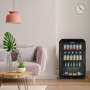 electriQ 115 Litre Retro Drinks Fridge - Matt Black