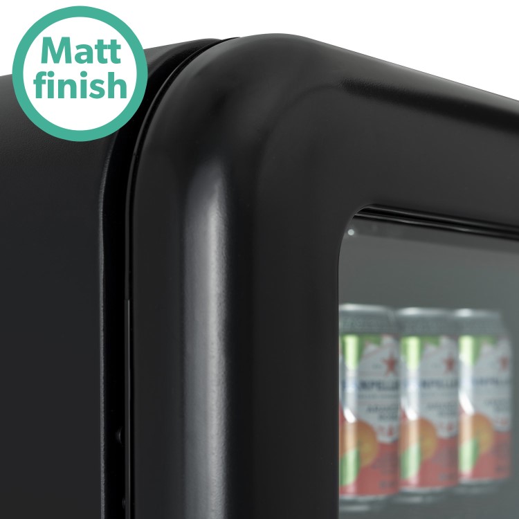 electriQ 115 Litre Retro Drinks Fridge - Matt Black