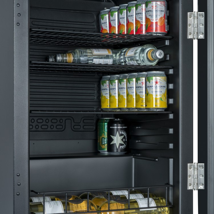 electriQ 115 Litre Retro Drinks Fridge - Matt Black