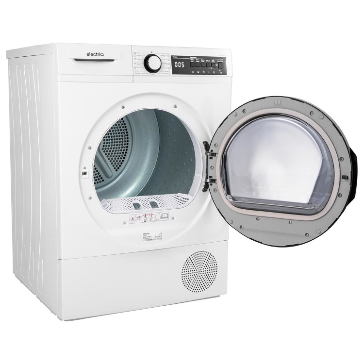 Refurbished electriQ 12kg Heat Pump Tumble Dryer - White