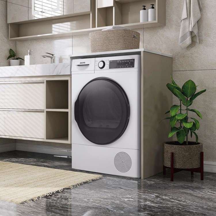 Refurbished electriQ 12kg Heat Pump Tumble Dryer - White