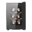 eiQTE6BLK electriQ 6 Bottle Thermoelectric Freestanding Wine Cooler - Black