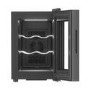 electriQ 6 Bottle Thermoelectric Wine Cooler - Compact Countertop Mini Wine Fridge