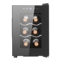 eiQTE6BLK electriQ 6 Bottle Thermoelectric Wine Cooler - Compact Countertop Mini Wine Fridge