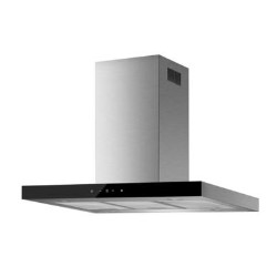 electriQ 90cm Slimline Island Cooker Hood - Stainless Steel