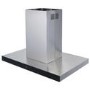 electriQ 90cm Slimline Island Cooker Hood - Stainless Steel