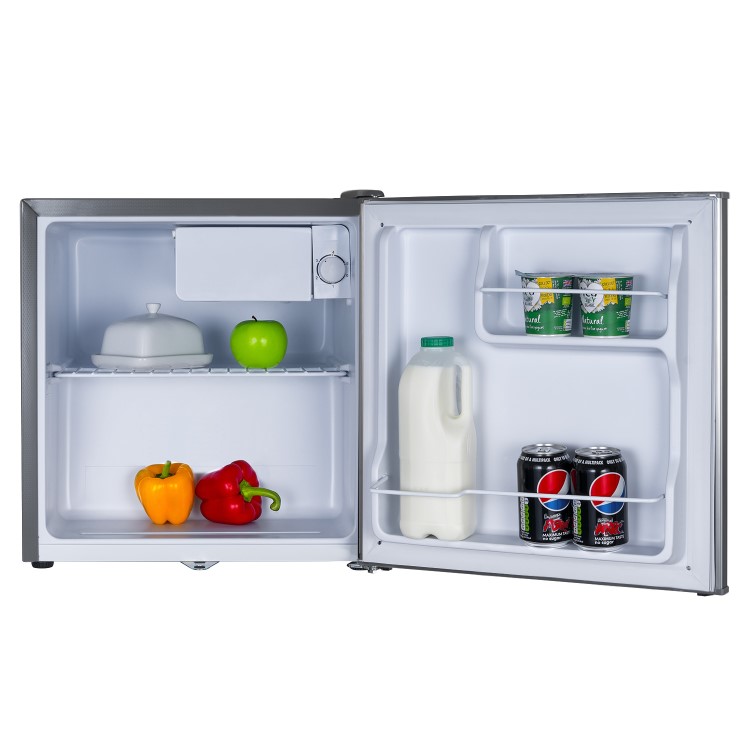 Refurbished electriQ eiQTTDFSVE Freestanding 45 Litre Table Top Drinks Fridge Stainless Steel