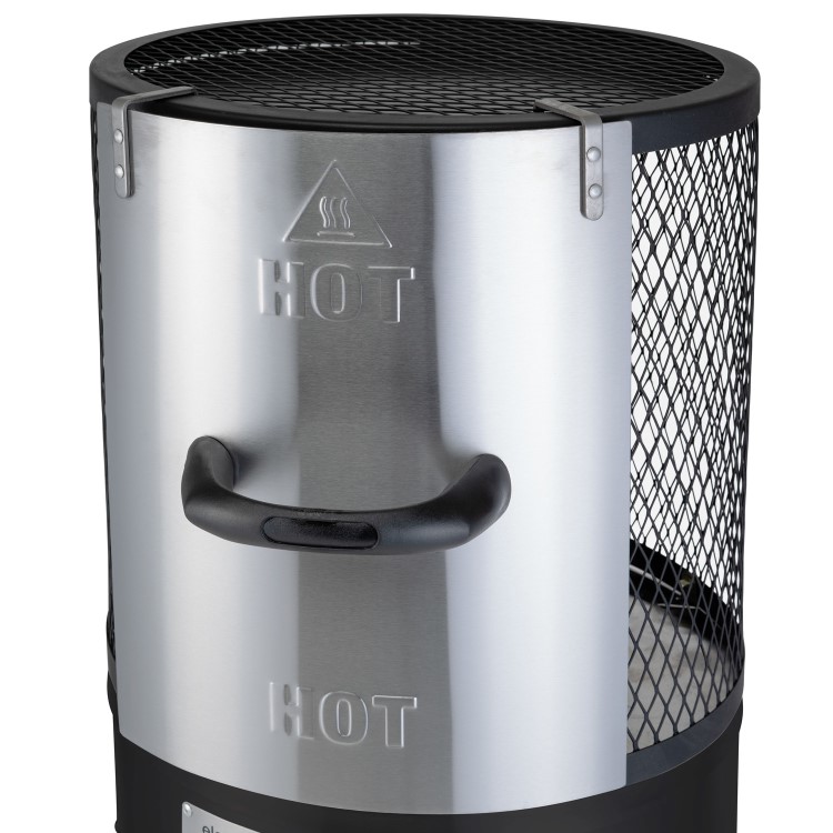 electriQ Outdoor Freestanding Bullet Gas Heater - Black