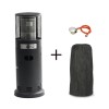 electriQ Outdoor Freestanding Bullet Gas Heater - Black