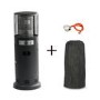 electriQ Outdoor Freestanding Bullet Gas Heater - Black