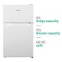 Refurbished electriQ eiQUCFFWHve Freestanding 86 Litre 70/30 Fridge Freezer White 