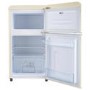 GRADE A1 - electriQ 80 Litre 70/30 Retro Freestanding Fridge Freezer – Cream