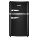 eiQUCRETROFFMBLK electriQ 80 Litre 70/30 Retro Freestanding Fridge Freezer - Matte Black