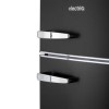 electriQ 80 Litre 70/30 Retro Freestanding Fridge Freezer - Matte Black