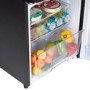 electriQ 80 Litre 70/30 Retro Freestanding Fridge Freezer - Matte Black