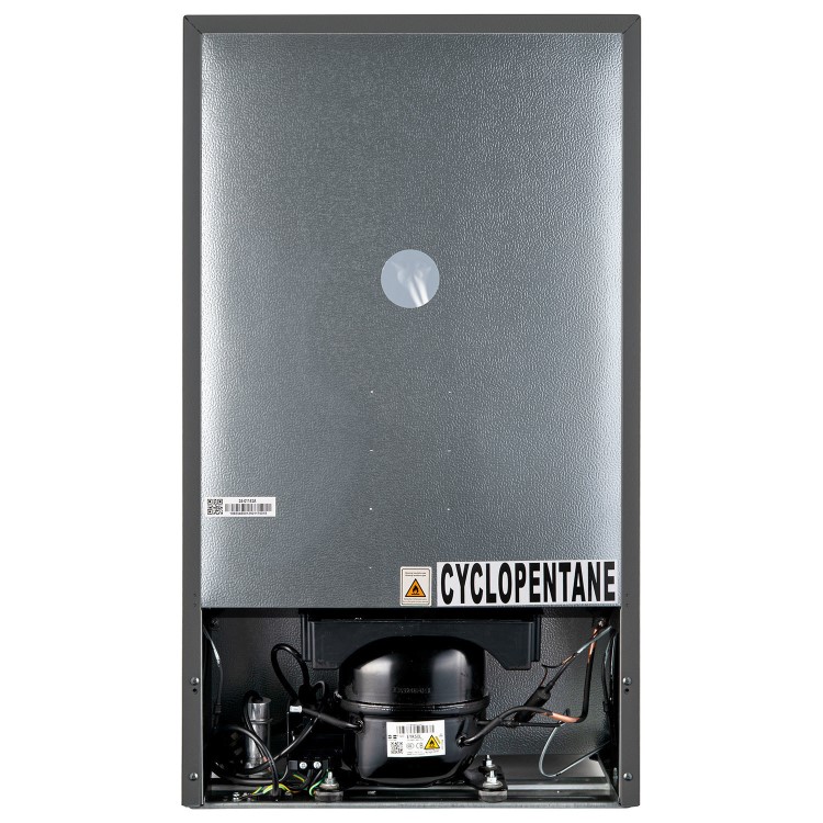 electriQ 80 Litre Under Counter Freestanding Fridge Freezer - Silver