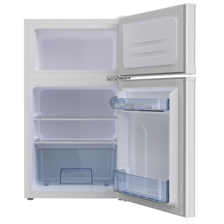 electriQ 80 Litre Under Counter Freestanding Fridge Freezer - White