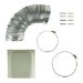 Universal 120-125mm Diameter 3m Kitchen Cooker Hood Ducting Kit with Cowl Vent