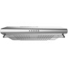 GRADE A2 - electriQ 60cm Stainless Steel Rear Venting Visor Hood with Glass Front 