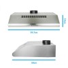 electriQ 60cm Stainless Steel Conventional Visor Cooker Hood Top Venting 