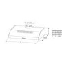 electriQ 60cm Stainless Steel Conventional Visor Cooker Hood Top Venting 