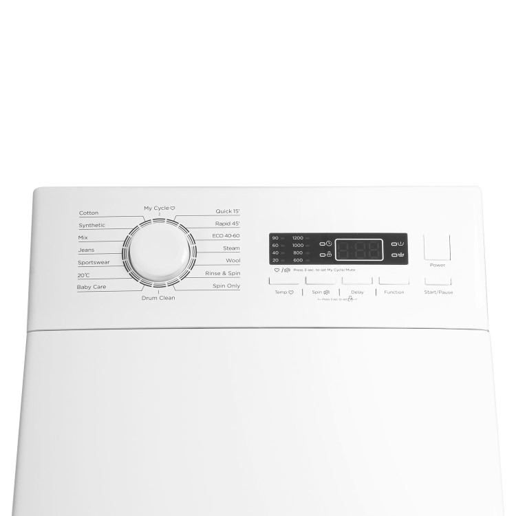 electriQ 6kg 1200rpm Top Loading Washing Machine - White