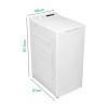electriQ EIQWMTL75 7.5kg 1200rpm Freestanding Top Loading Washing Machine - White