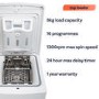 electriQ 8kg 1300rpm Top Loading Washing Machine - White