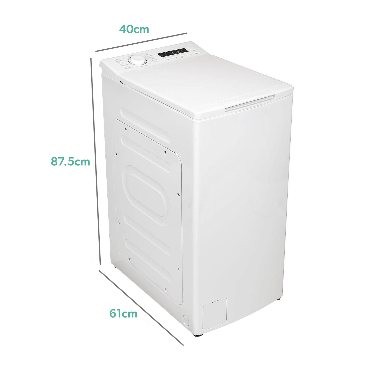 electriQ 8kg 1300rpm Freestanding Top Loading Washing Machine White