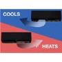 Multi-split 24000 BTU Black Inverter Air Conditioner with single outdoor unit and two 12000 BTU indoor units