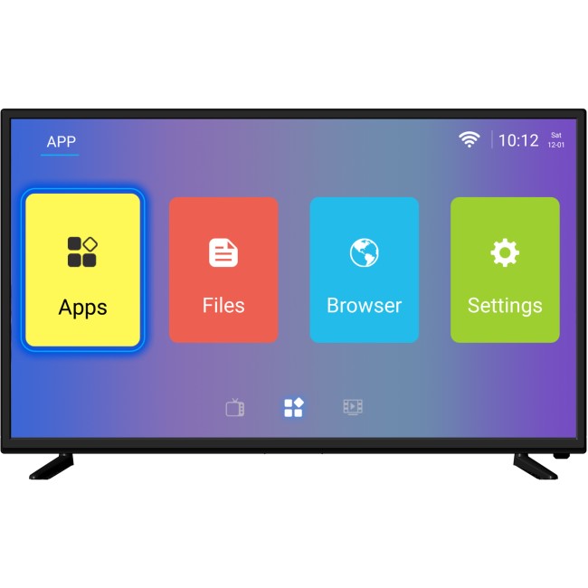 GRADE A2 - electriQ 43 Inch  4K Ultra HD HDR LED Android Smart TV with Freeview HD